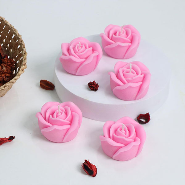 شمع گل رز کوچک